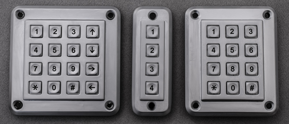 Sealed metal keypads